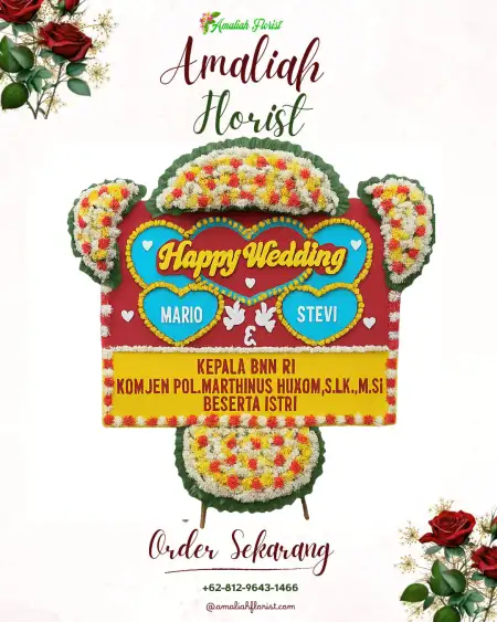 Papan Bunga Pernikahan Banjaragung